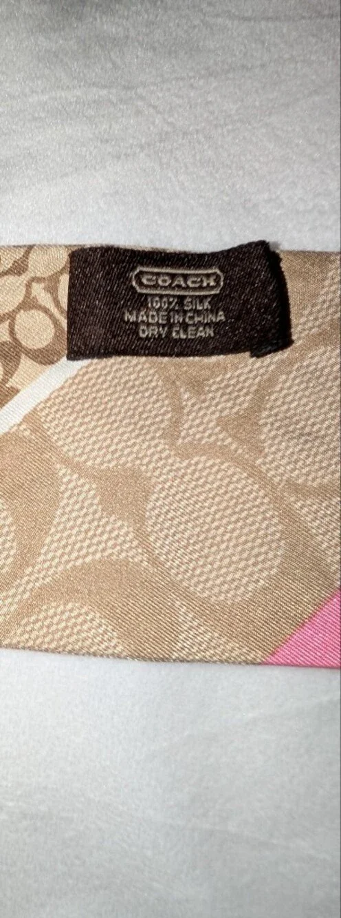 Coach Silk Jacquard Bag Scarf LNC